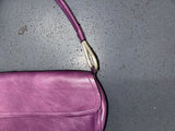 BUENO Purple Leather Shoulder Bag