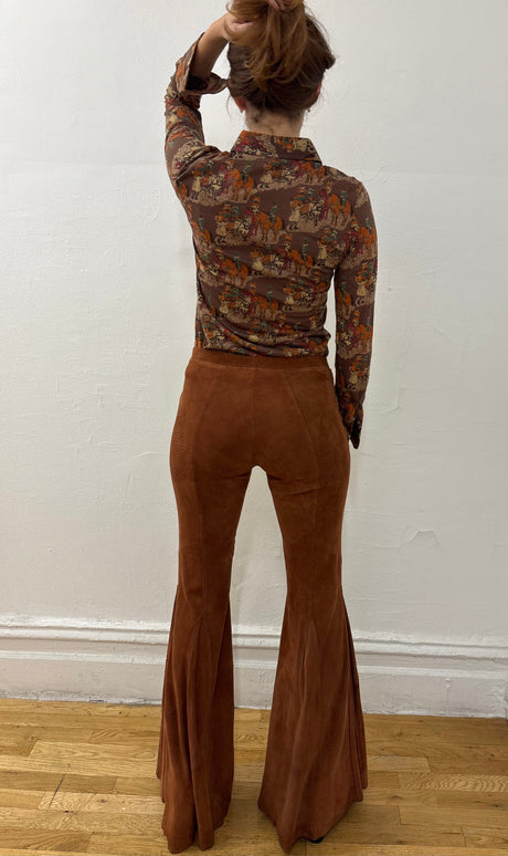 Bespoke Vintage Suede Pants