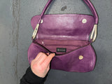 BUENO Purple Leather Shoulder Bag