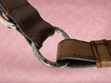 #72 YSL Mombasa Brown Leather with Wooden Studs