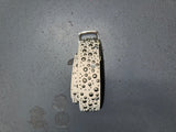 Beige and Silver Studded Suede Leather Belt