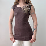 Italian Ostrich Feather Fitted Tank