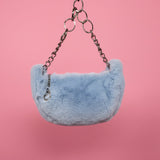 Chanel Blue Furry Evening Bag