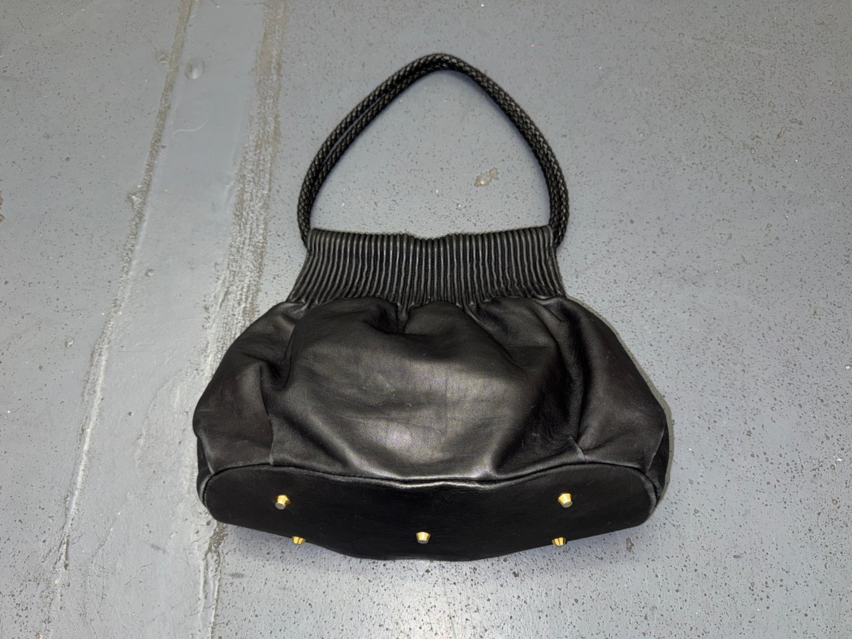 PAOLO MASI Black Leather Shoulder Bag