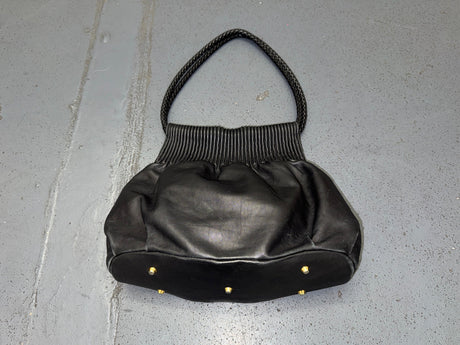 PAOLO MASI Black Leather Shoulder Bag