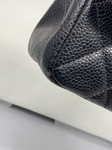 Chanel Double Flap Chain Black Caviar Leather