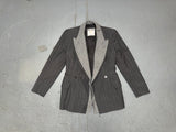 MOSCHINO Couture Deconstructed Gray and Pin Stripe Blazer