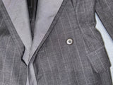 MOSCHINO Couture Deconstructed Gray and Pin Stripe Blazer