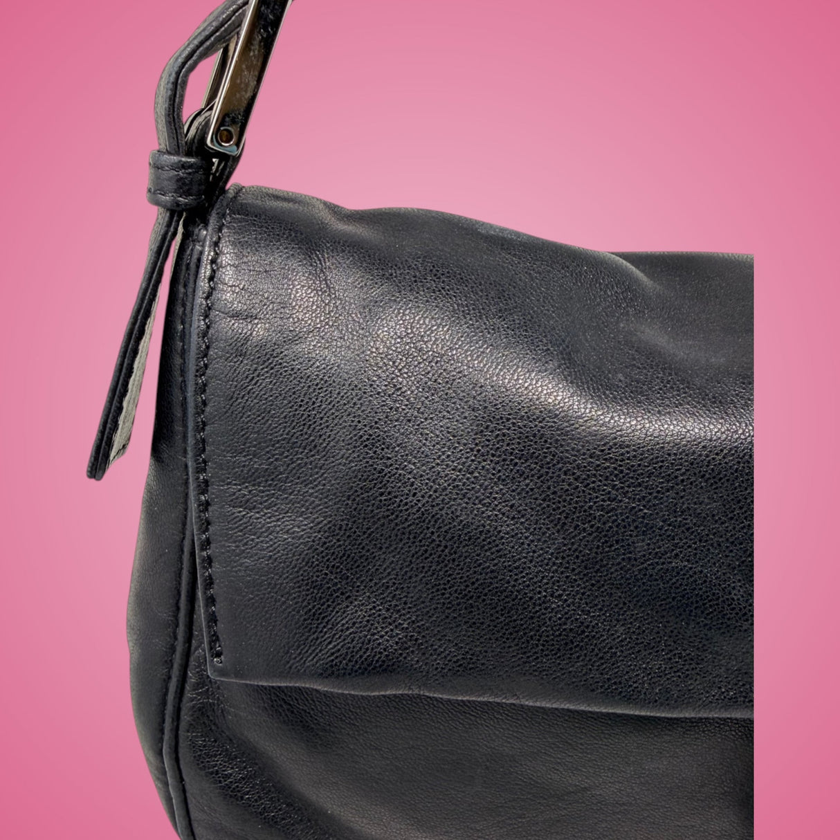 Fendi Baguette Black Leather