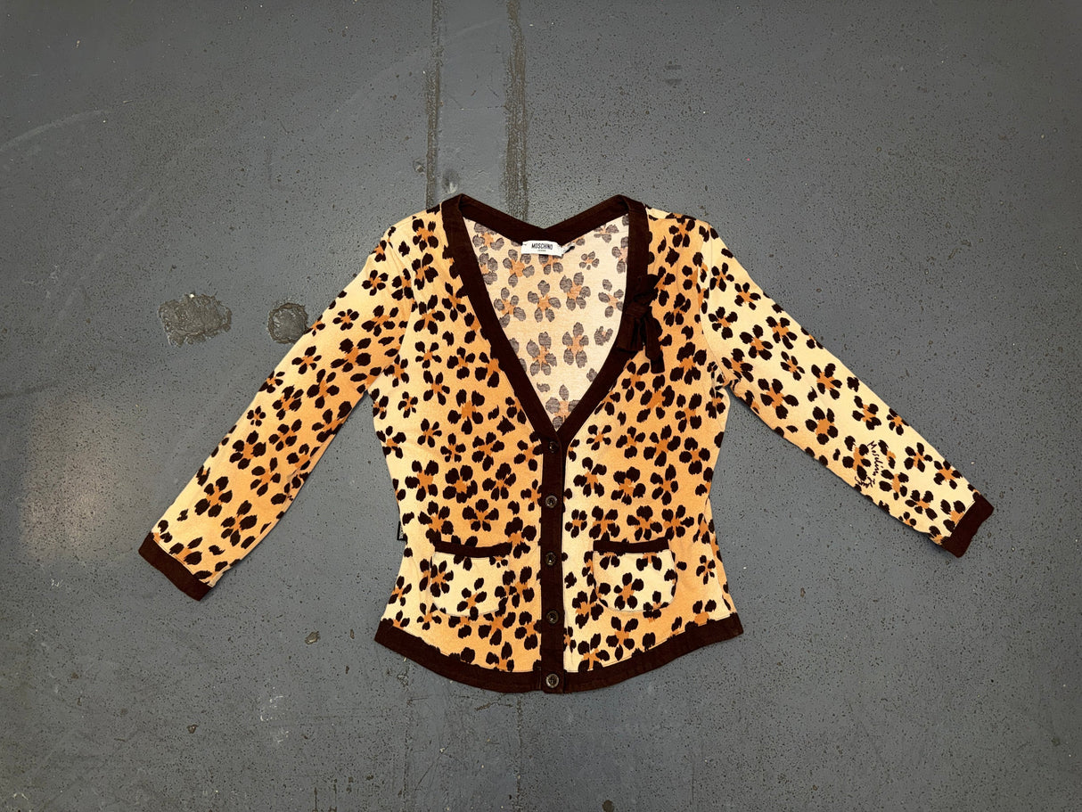 MOSCHINO Leopard Print Cardigan