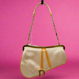 Dior Mini Saddle Orange Satin