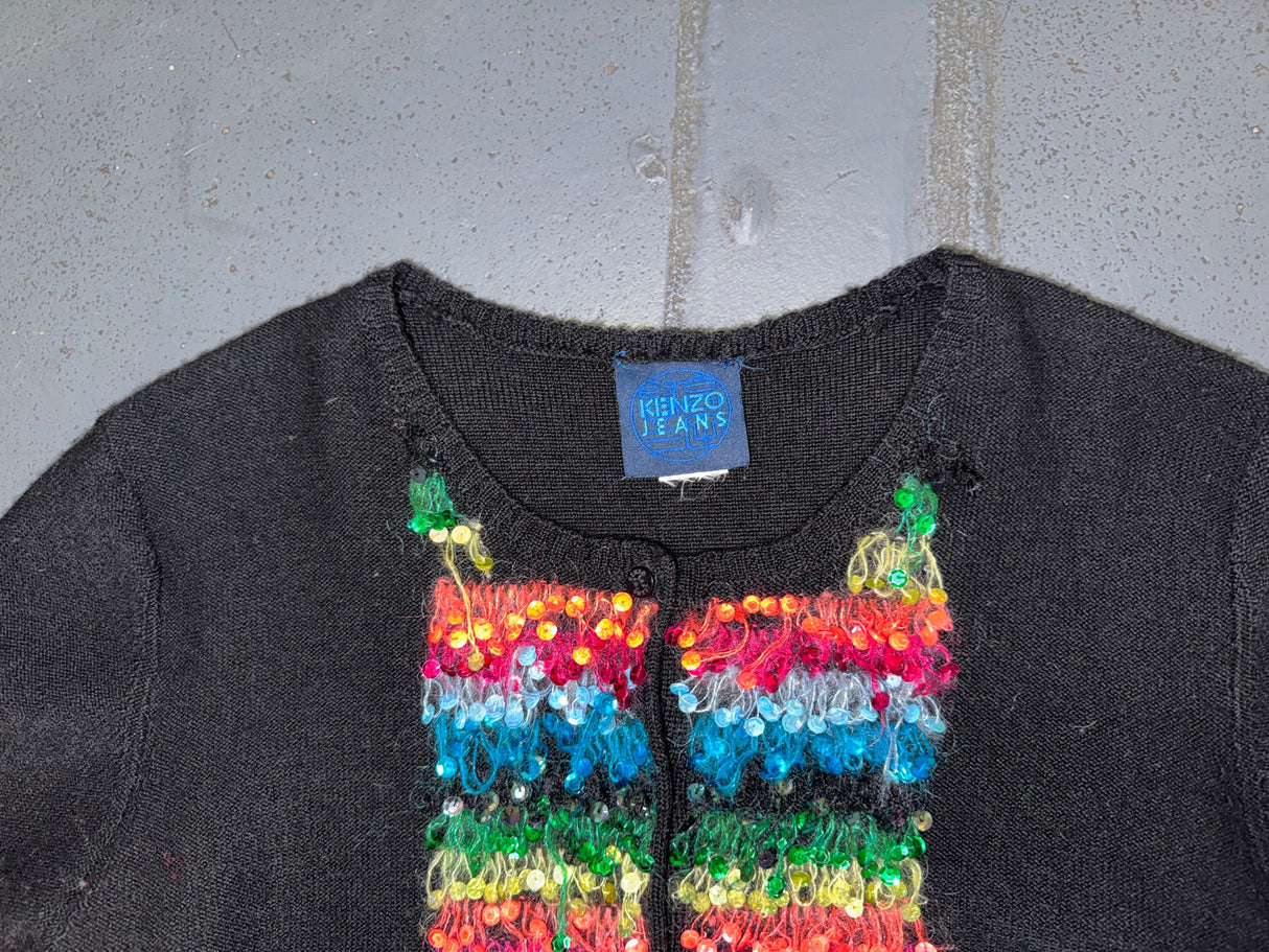 KENZO JEANS Black Sequin Sweater
