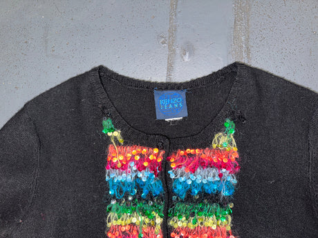 KENZO JEANS Black Sequin Sweater