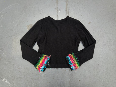 KENZO JEANS Black Sequin Sweater