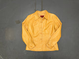 NICOLA BERTI Caramel Brown Leather Shirt Jacket