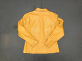 NICOLA BERTI Caramel Brown Leather Shirt Jacket