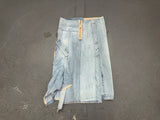 MARITHE FRANCOIS GIRBAUD Light Blue Denim Cargo Midi Skirt