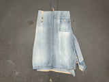 MARITHE FRANCOIS GIRBAUD Light Blue Denim Cargo Midi Skirt