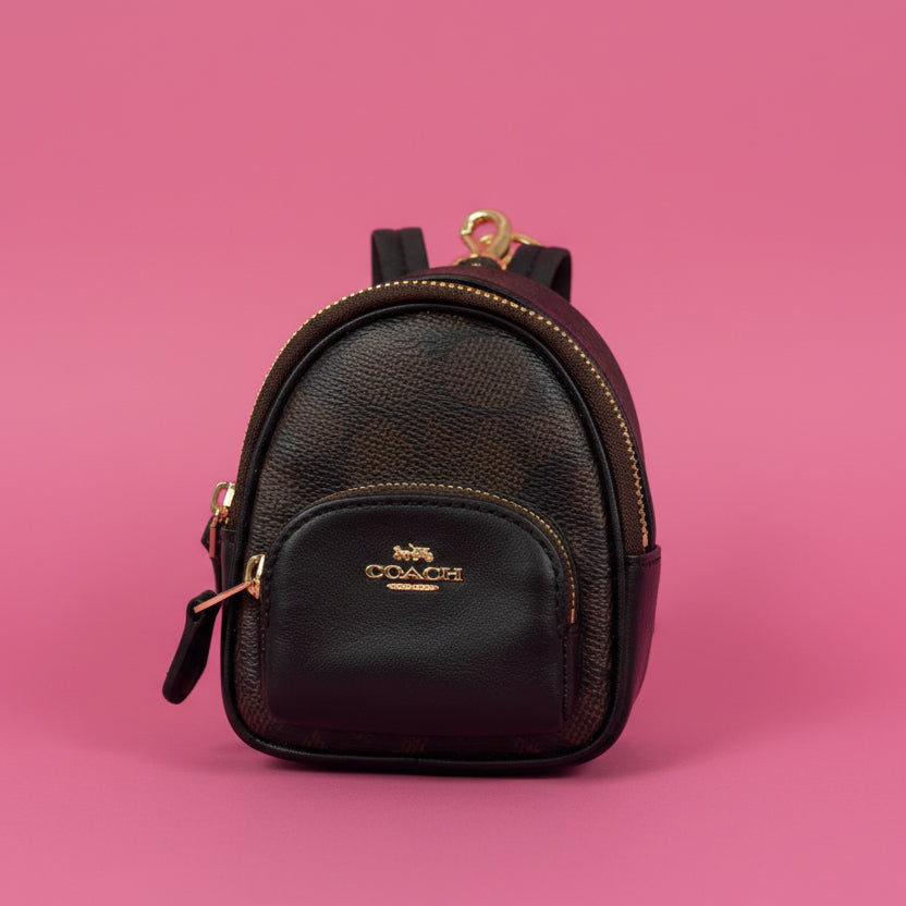 Coach Back Pack Bag Charm Gold Hardware