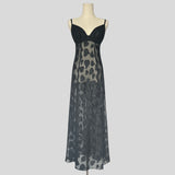 Heart print underwire gown