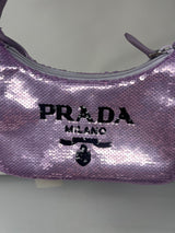 Prada Re-Edition 2000 Purple Sequin Paillettes Bag (comes in original box)