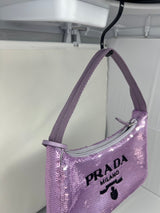 Prada Re-Edition 2000 Purple Sequin Paillettes Bag (comes in original box)