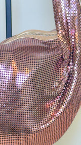 Chloé Phoebe Philo Blush Metallic Chainmail Hobo Bag