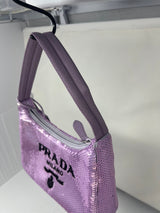 Prada Re-Edition 2000 Purple Sequin Paillettes Bag (comes in original box)