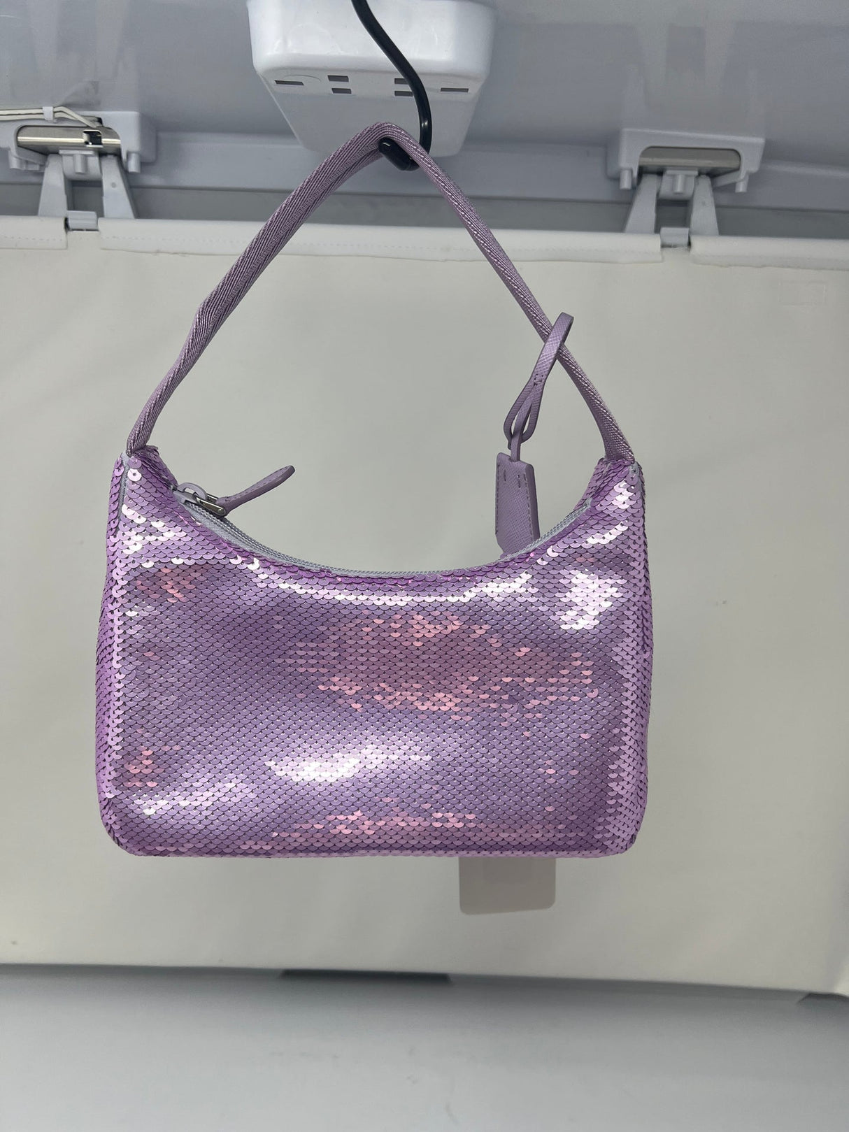 Prada Re-Edition 2000 Purple Sequin Paillettes Bag (comes in original box)