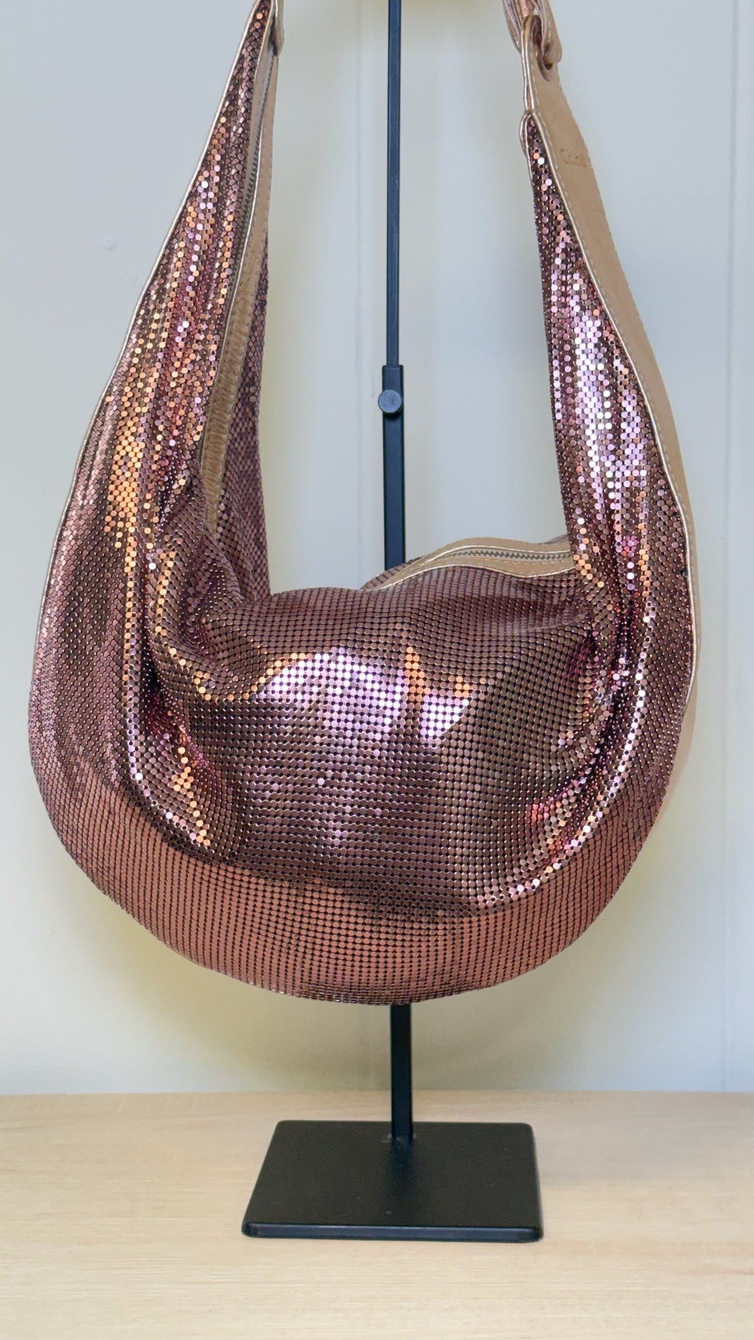 Chloé Phoebe Philo Blush Metallic Chainmail Hobo Bag