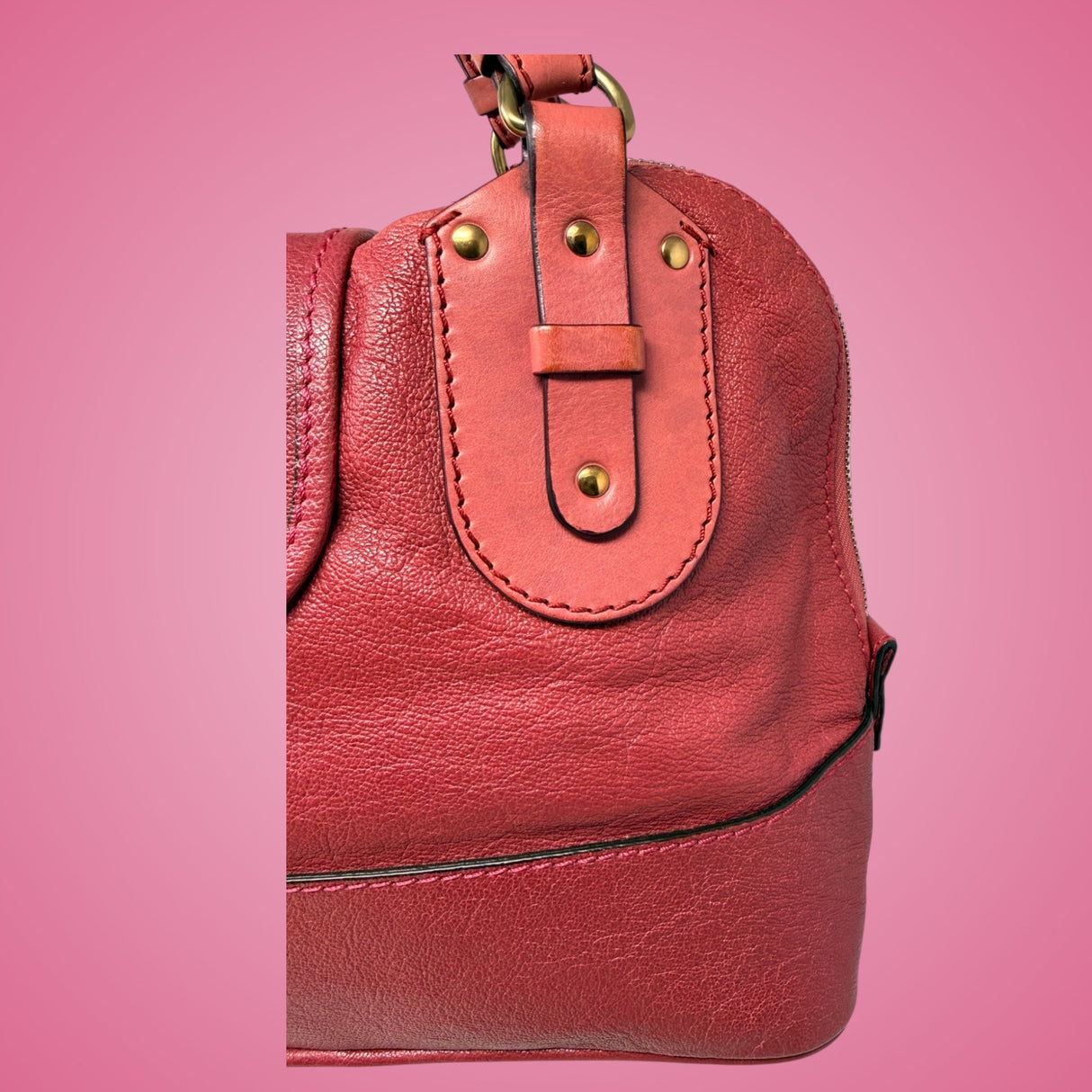 Chloe Pink Leather Kerala Top Handle Bag