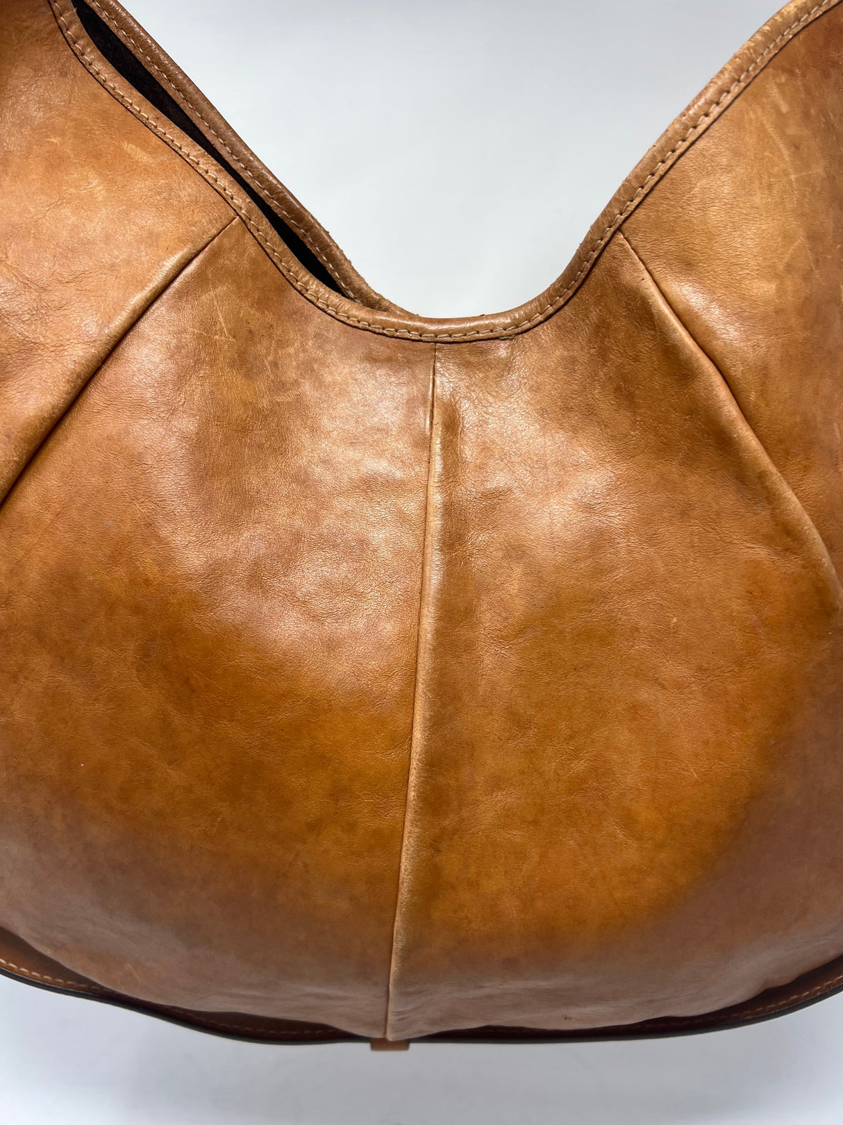 YSL Mombasa Brown Leather Shoulder Bag