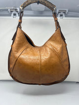 YSL Mombasa Brown Leather Shoulder Bag