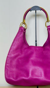 Christian Dior Jeweled Pink Leather Hobo Bag