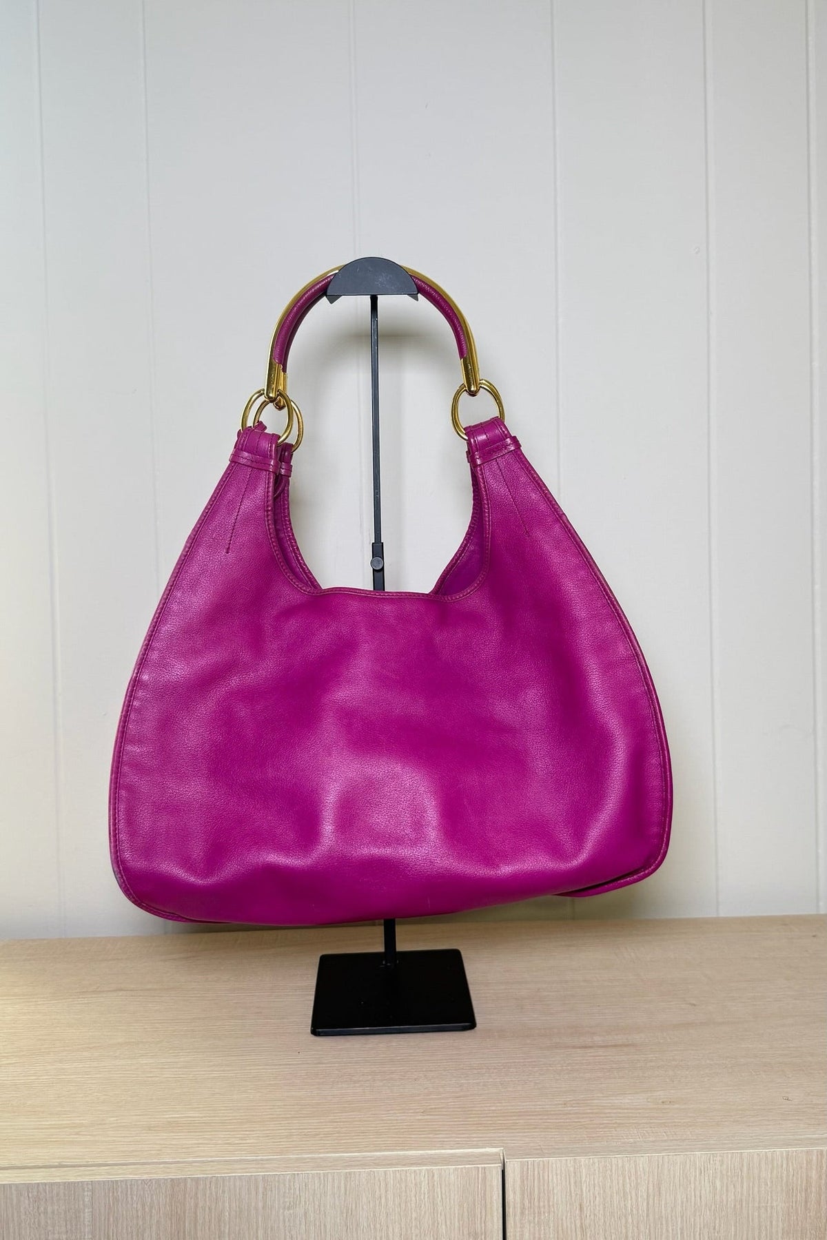 Christian Dior Jeweled Pink Leather Hobo Bag