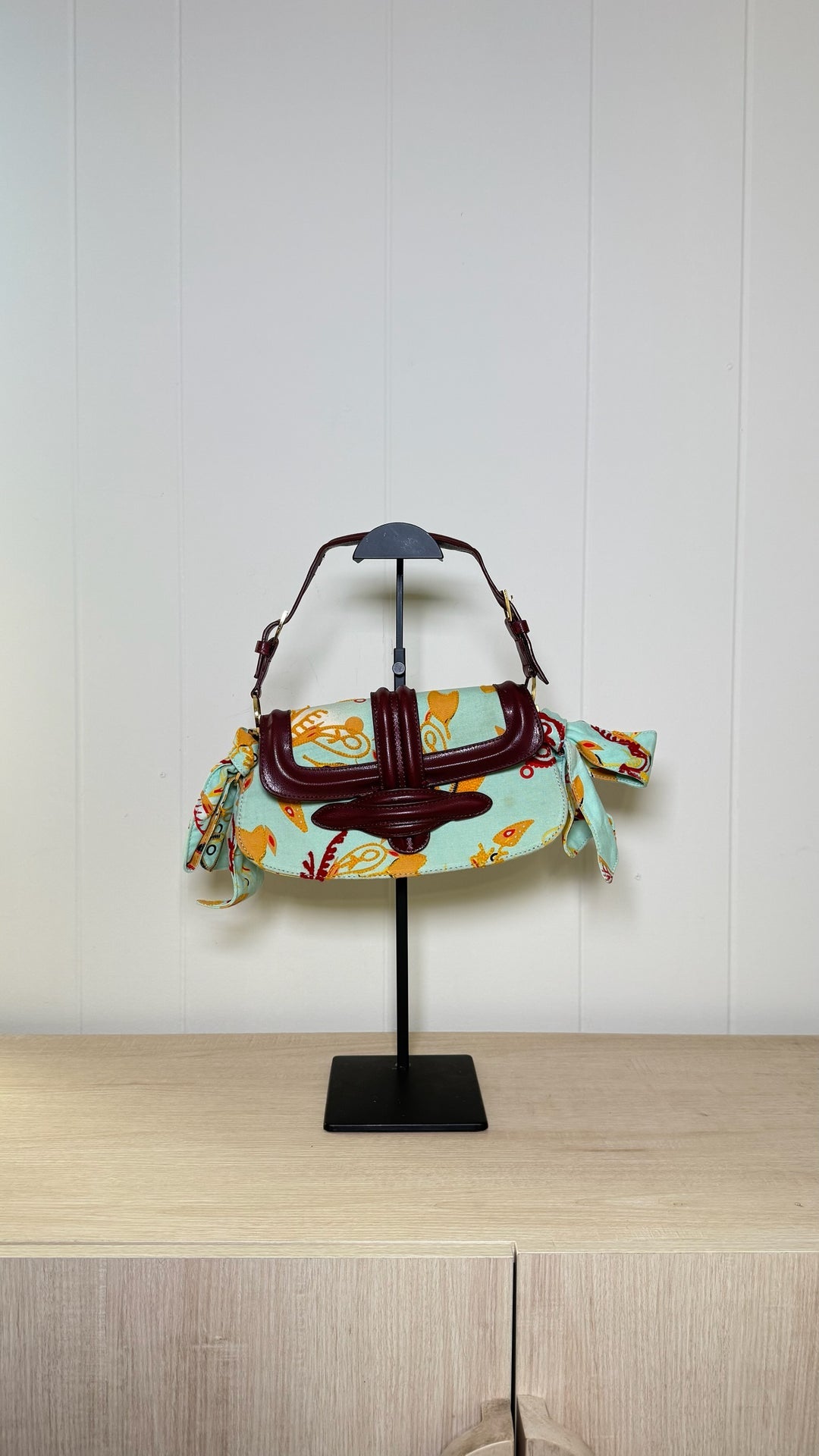 Christian Dior by John Galliano Paisley Canvas Shoulder Bag