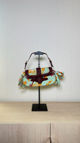 Christian Dior by John Galliano Paisley Canvas Shoulder Bag