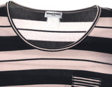 SONIA RYKIEL Pink and Black Striped Sweater