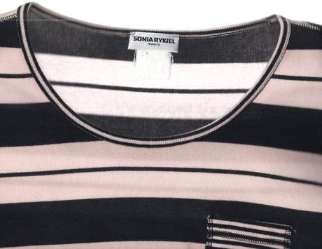 SONIA RYKIEL Pink and Black Striped Sweater