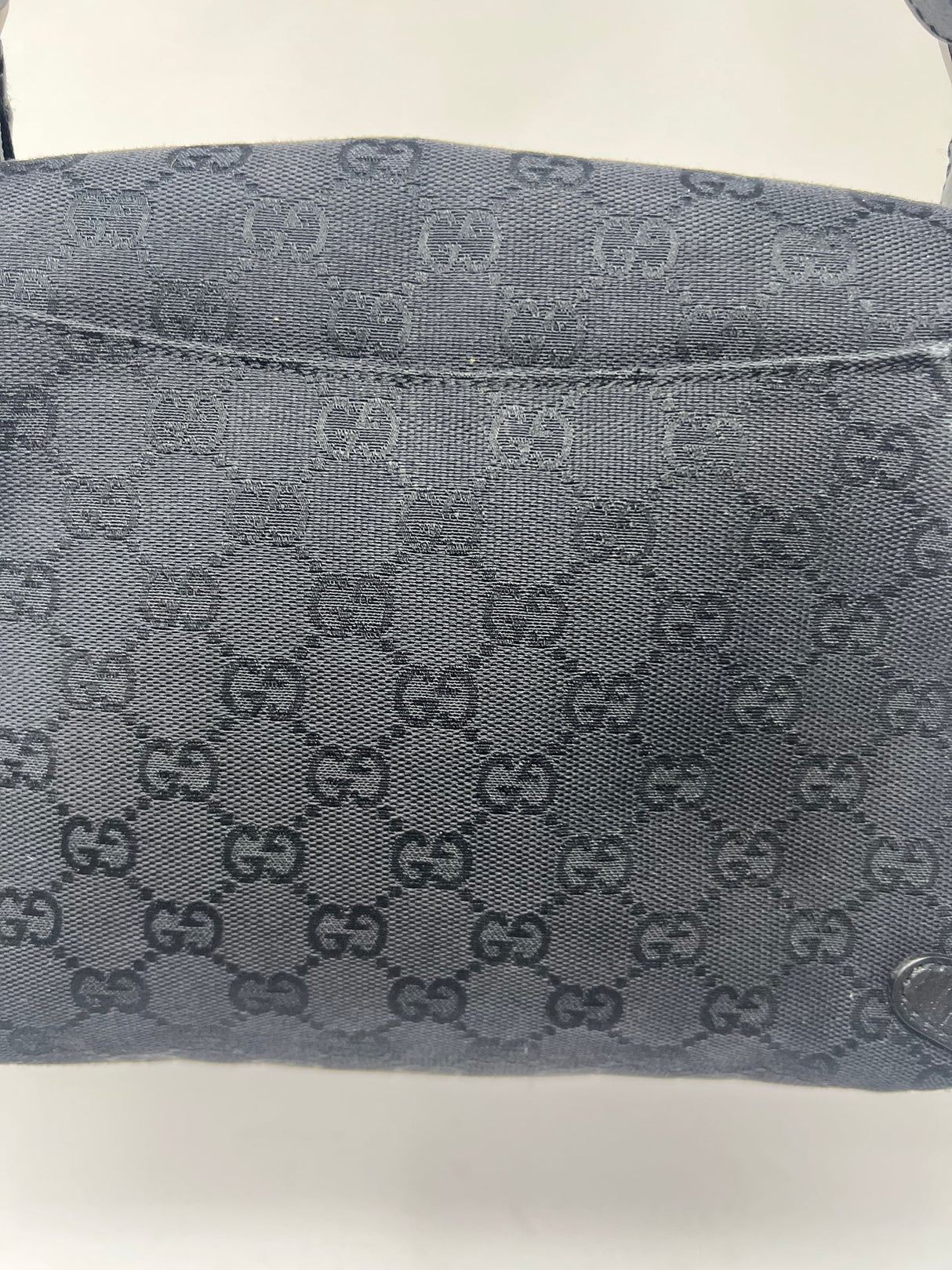Gucci Black GG Canvas Horsebit Chain