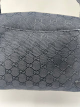 Gucci Black GG Canvas Horsebit Chain