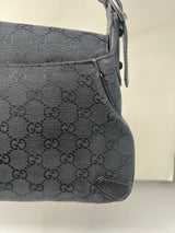 Gucci Black GG Canvas Horsebit Chain