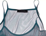 GAPA PARIS Teal Mesh Tank Top