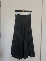 Black and white maxi polka dot skirt