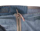 MARITHE FRANCOIS GIRBAUD Light Blue Denim Cargo Midi Skirt