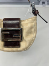 Fendi Mini Croissant Zucca Beige Canvas