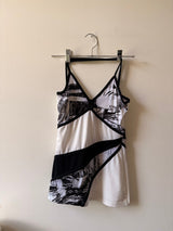 Black & white abstract graphic print