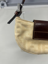 Fendi Mini Croissant Zucca Beige Canvas