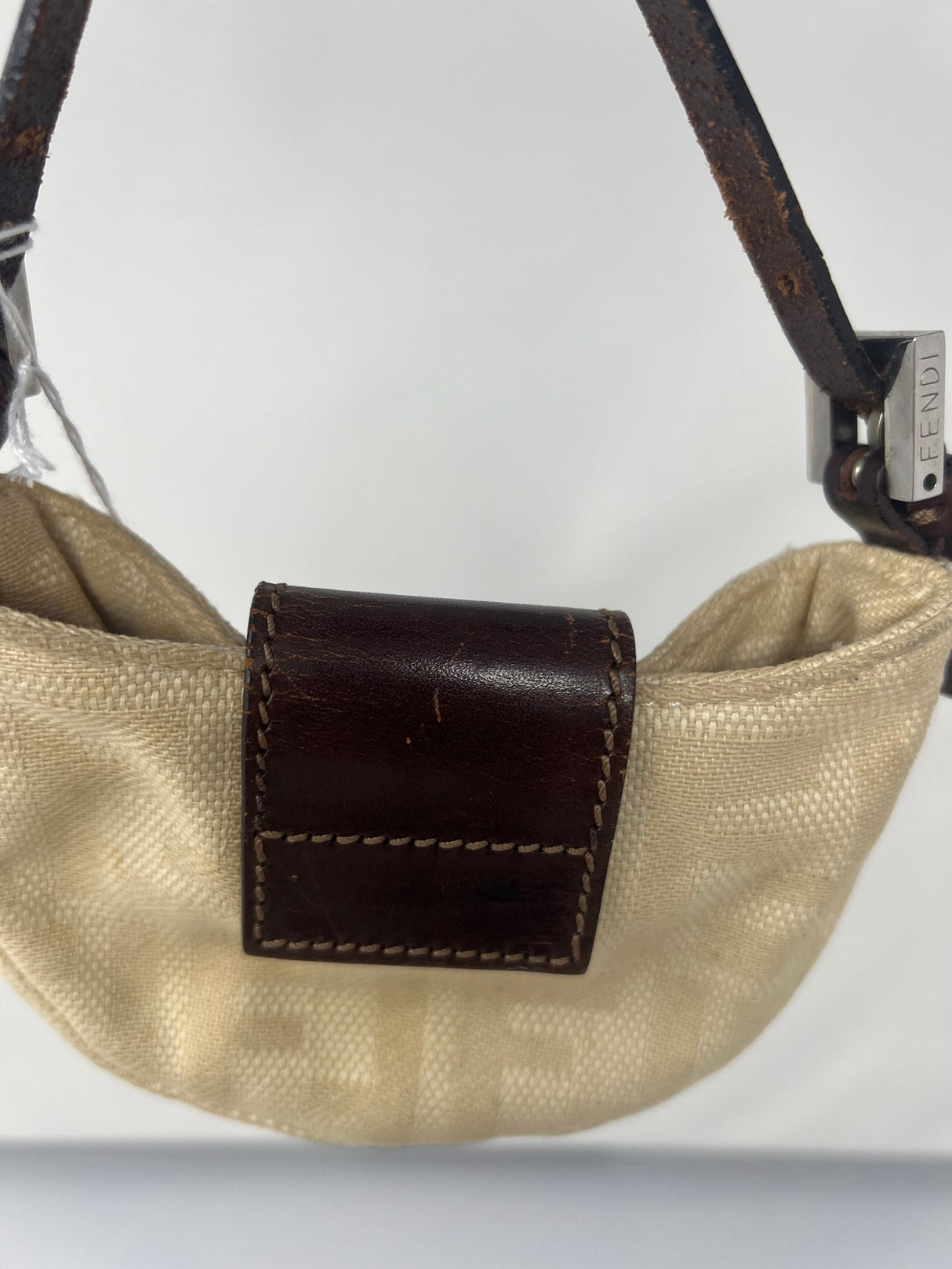 Fendi Mini Croissant Zucca Beige Canvas