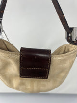 Fendi Mini Croissant Zucca Beige Canvas